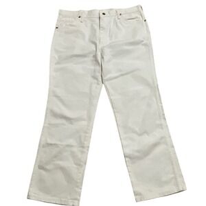 Wrangler 936WHI Men's White Denim Jeans‎ Size 36x30 Straight Leg